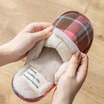 2020 Noi de Iarna Femei Pantofi Papuci Spuma de Memorie Confort Acasă Dormitor Căptușeală Lână Cald Aluneca pe Astupa Catâr Bărbați Interior Casa