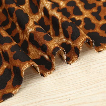 Leopard de Imprimare Pânză Huayao Tesatura Crepe de Chine Moda Tricou Poliester Șifon