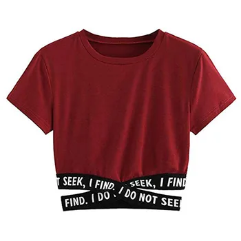 Cultură femei topuri Monofazate din Urmă Cruce modă t-shirt Bandaj Topuri Sexy Moda T-Shirt Scrisoare Plaja drăguț Teuri elegent Doamnelor