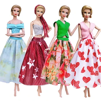 Moda Manual 5 Elemente /Lot Papusa Accesorii de Jucarie pentru Copii Păpuși Rochii Haine Pentru Barbie Joc de Pansament Mai bun DIY Cadou