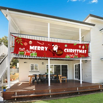 Crăciun Banner Mare Xmas Semn În Aer Liber Agățat Ornament Decoratiuni Partid Consumabile Moș Crăciun