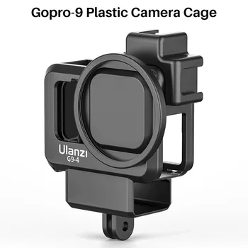 Ulanzi G9-4 GoPro 9 Cușcă de Plastic Pentru GoPro Hero 9 Negru Cazul Camera cu Frig pantof Mic Umple de Lumină Vlog Accesorii aparat de Fotografiat