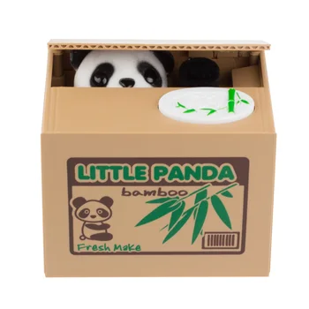 Panda/Galben Alb Cat Banii Cutie Mare Pusculita Automată A Furat Monede Pusculita De Bani De Economisire Cutie Cadou Pentru Copii Copii