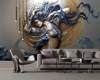 Beibehang Personalizat tapet 3D tridimensional relief moda frumusețea dinamică TV de perete de fundal decorarea murală 3d tapet