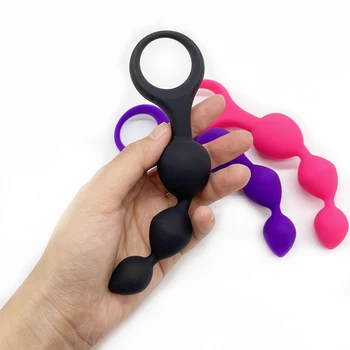 3 Culori Moale de Silicon, Inel de tragere AnalPlug Butt Plug Dilatator Stimularea Adult Masturbari G-Spot Erotic Jucarie Sexuala Pentru cuplu