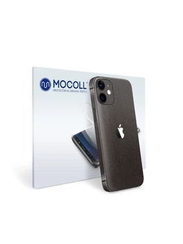Folie de protectie mocoll materialul sticla armata culoare pentru panoul din spate Apple iPhone 12 mini lemn Wenge