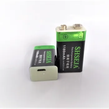 4buc 1180mAh 9V baterie reîncărcabilă USB baterie Li-ion instrument de jucărie baterie reîncărcabilă cu Micro USB cablu de încărcare