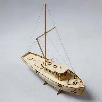 Nava embly Model Diy Kituri de Lemn Barca de Navigatie 1:50 Scara Decor Jucarie Cadou