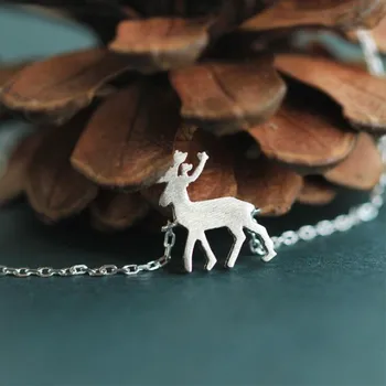 Drăguț Animal Noua Moda 925 de Bijuterii de Argint Nu Alergic Cerb de Crăciun Personalitate Simplă Populare Bratari SB54
