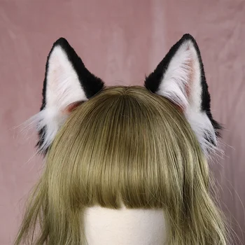 Noul Cerc de Câine Ureche hairband pentru femei ia Urechi fată accesorii de Par elastic Pălării, arcuri de par de Mână de Lucru