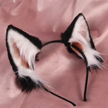 Noul Cerc de Câine Ureche hairband pentru femei ia Urechi fată accesorii de Par elastic Pălării, arcuri de par de Mână de Lucru