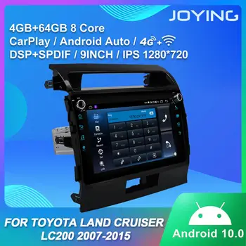 Android 10 Masina jucător de Radio Navigație GPS suport 4G/Wireless Carplay Pentru TOYOTA Land Cruiser LC200 2007-4GB+64GB SWC HD
