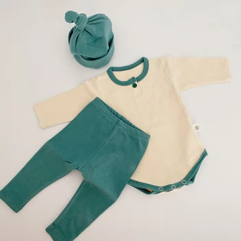 2020 Nou Copil Nou-Născut Fată Haine Băiat Copil Baieti Pijama Seturi De Pijamale Topuri Salopetă Jambiere Pantaloni Cu Pălărie Tinutele Set