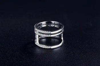 Argint 925 Solid Adevarata Moda nunta trupa eternitate Inele Pentru Femei la Modă deget Inel bijuterii R4875