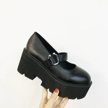 Zapatos Plataforma Mujer Femei Confortabil Platforma Pantofi Casual Rotund Deget De La Picior Gros Vintage Pantofi De Primăvară Liane Harajuku Pantofi