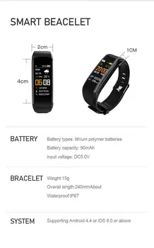 C5S Nou Ceas Inteligent Bărbați Femei Rata de Inima Monitorizarea Tensiunii Arteriale Fitness Tracker inteligent brățară ceas Sport pentru ios android