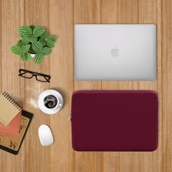Rainyear Laptop Sac De Maneca Cu Fermoar Geanta Notebook 11,13,14,15,15.6 Inch husa Pentru Macbook ASUS Acer Caz de Protecție de Vin Roșu