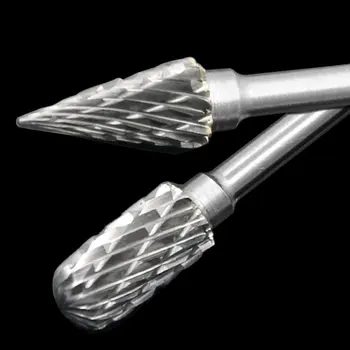 Coadă De Tungsten Carbide Milling Cutter Rotativ Instrument Burr Dublu Diamant Tăiat Rotative Dremel Instrumente Electrice De Slefuire