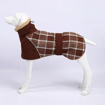 Câine Haine de Iarna Cald Gros de Câine Jacheta Mici pentru Câini de talie Mare Reflectorizante Vânt Îmbrăcăminte pentru animale de Companie Verificat Strom Zăpadă Câine Haină 3XL