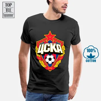 Centrale Cska Moscova, Rusia Logo-Ul T Shirt De Top Din Lycra, Bumbac Barbati Tricou Nou Design De Înaltă Calitate 031539