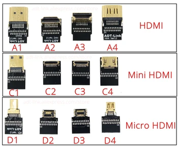 4Kx2K@60Hz HDMI, Micro HDMI-Unghi Drept Cablu pentru GoPro Hero 6, Hero 5, Tablete, Camere video, Laptop ASUS Zenbook etc A1D2