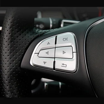 Chrome ABS Butoane de pe Volan Paiete Capac Ornamental Pentru Mercedes Benz GLA CIA GLS CLS GLE GLC a B C V Clasa de Accesorii Auto
