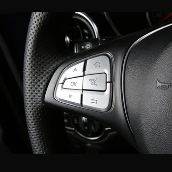 Chrome ABS Butoane de pe Volan Paiete Capac Ornamental Pentru Mercedes Benz GLA CIA GLS CLS GLE GLC a B C V Clasa de Accesorii Auto