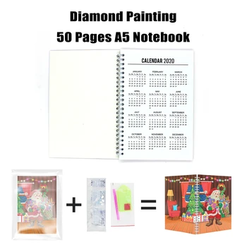 EverShine Diamant Pictura Notebook Formă Specială De Moș Crăciun Cruciulițe Diamant Broderie Decoratiuni De Craciun Pentru Casa