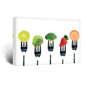 Acasă Decor Panza Pictura 1 Buc Fructe Legume Poze Arta De Perete Printuri Simple Modular Alimente Poster Pentru Camera De Zi