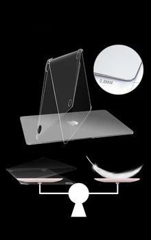Caz de cristal Pentru Macbook Air 13 A1466 A1369 Touch ID A1932 Atingeți Bara de Pro Retina 11 12 13 15 16 inch A2141 A2159 A1706 A1708