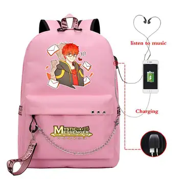 Hot Anime Băieți Fete USB Rucsac Copii Adolescenti Saci de Școală Ghiozdanul Joc mystic messenger Laptop Travel Geantă de Umăr Saci de Moda