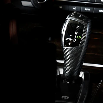 Fibra de Carbon, Accesorii Interior Capac de Schimbare a vitezelor Decorare Autocolant Pentru BMW 1 2 3 4 5 Seria 7 X1 X3 X4 X5 X6 F10 F30 F15 F16