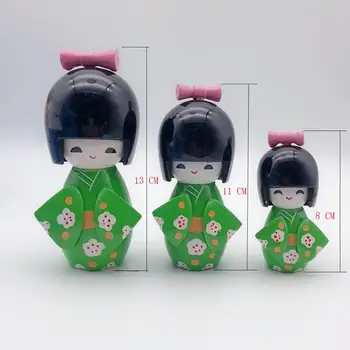 Noi 1set Drăguț Manual Japonez Kokeshi Fete Prune model Păpuși de Lemn fierbinte cadou