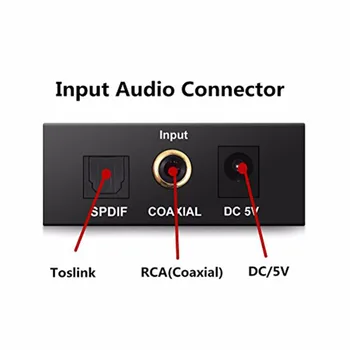Jack de 3,5 MM de la Digital la Analog Convertor Audio Decoder Fibră Optică, cablu Coaxial Semnal Analogic Audio Stereo Adaptor de La RCA Cu AUX