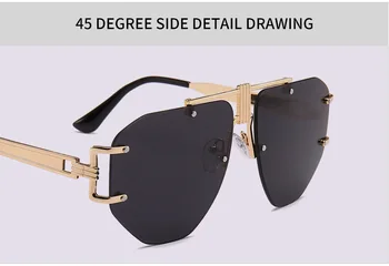 JackJad Epocă Modernă Unic Mecanice Stil SteamPunk Ochelari De Soare Femei Fără Ramă Nou Design De Brand Ochelari De Soare Oculos De Sol 918