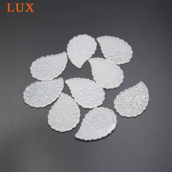 Flori sculptate piatră prețioasă felie naturale jad alb piatra de cristal pentru design de bijuterii în formă de picătură de bijuterii fingding