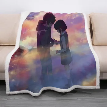 3D Numele Tipărite Anime Pături Cuvertură de Pluș Pătură de Canapea Quilt Călătorie Adolescenti lenjerie de Pat Pătură Pentru copii Copii
