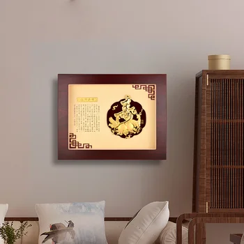 3D pictura Chineză FU Shou Noroc de Avere poze cu Aur de 24k folie de Artizanat arta de Perete imaginile pentru camera de zi Vârstnicul cadouri decor Acasă