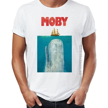 Barbati Tricou Balena Moby Dick Fălcile Poster Mashup opera de Arta Minunat, tricouri Homme Grafic Topuri & Tees O-Gât Camiseta