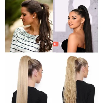 AOOSOO ondulat părul lung extensie de păr fibre sintetice de înaltă temperatură fibre gradient de culoare pentru femei lung și drept hairwig