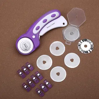 Nonvor DIY 45mm Tăietor Rotativ Cu 6 Lame de schimb Material de Tăiere Circulară Patchwork ,Croitorie, Clipuri, Piele Instrumente de Tăiere