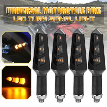 4BUC Universal Motocicleta LED Amber Lumina de Semnalizare Indicator Lampă de Semnalizare