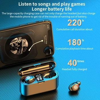 Bluetooth Wireless Căști F9 TWS Căști Sport Căști Stereo Bass Zgomotului Căști Căști Cu Microfon de Încărcare cutie