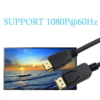 Unnlink DisplayPort DP la HDMI/VGA/DVI 1,5 m mascul la Mascul DP Port Cablu Convertor Suport 1080P@60Hz pentru Noul Card Grafic