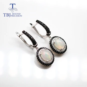 TBJ, Naturale, Etiopia Opal oval tăiat 7*9 mm incuietoare cercei bijuterii Fine de argint 925 pentru femei soția cadou NOU design