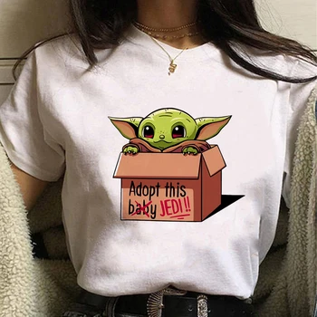 Disney High Brand Copilul Yoda T-shirt Femei de Moda Mandalorian Vara tricou Europa și America de Modă de Îmbrăcăminte Harajuku Tricou
