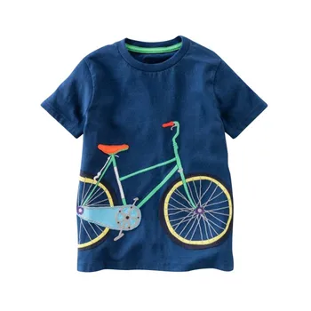 Băieți de bumbac T-Shirt Copii, Camasi Copii Baieti Casual Maneca Scurta Auto Print T-shirt Pentru Băiat Vara Copii Toddlder Tricouri Topuri