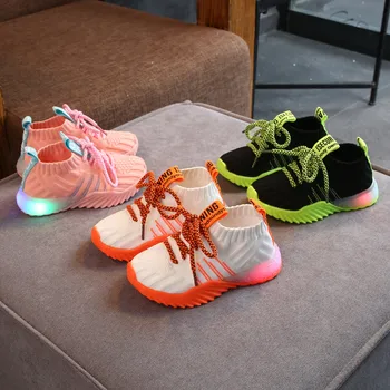 Baby Pantofi de Lumină Led Luminos Băiat Adidași Copil Copil Copil Copii Fete Băieți Plasă de Lumină LED-uri Luminoase Pantofi Sport Adidasi