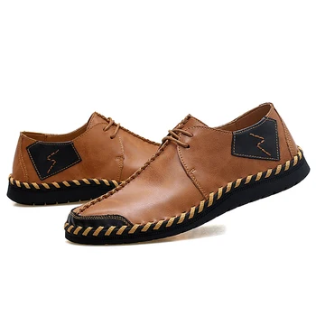 VANCAT Nou Brand de Pantofi pentru Bărbați de Mari Dimensiuni 38-47 Mens Pantofi Casual, de Înaltă Calitate, Piele Split Pantofi Dantela-Up Om Apartamente Pantofi