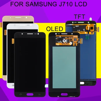 HH Amoled J7 2016 Display LCD Pentru Samsung Galaxy J710 Lcd Touch Ecran Digitizor de Asamblare J710F J710M J710H Display ping